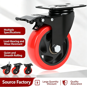 FloorSafe Premium Soft Rubber/Polyurethane Steel Furniture <b>Wheels</b> Swivel Dual Locking Brakes Food Grade 1 Year Warranty Cribs - Product Image 3