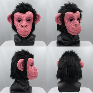 Máscara Realista de Chimpancé Rosa, Máscara de Látex de Cabeza Completa para Adultos, Divertida Máscara de <span class=keywords><strong>Mono</strong></span> para Halloween, Cosplay y Fiestas - Product Image 2