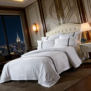 Fournisseur Vérifié 5 Étoiles – Lot <span class=keywords><strong>de</strong></span> 4 Draps <span class=keywords><strong>de</strong></span> Lit 100% Coton, <span class=keywords><strong>Housse</strong></span> <span class=keywords><strong>de</strong></span> <span class=keywords><strong>Couette</strong></span> et Drap Plat Complet en <span class=keywords><strong>Lin</strong></span> pour Hôtel – Ensemble <span class=keywords><strong>de</strong></span> Literie Économique - Product Image 5