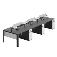 Bureau de travail moderne convertible et extensible pour deux personnes, en bois, avec chaise, combinaison modulaire pour employés