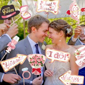 Accessoires photo amusants pour fête sur le thème du mariage - Product Image 4