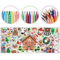 Póster para Colorear Navideño Personalizado, Dibujo DIY de Navidad, Lienzo en Blanco para Colorear, Decoración para Eventos Escolares, Fiestas, Mantel