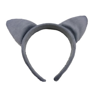 Accessoires <span class=keywords><strong>de</strong></span> déguisement <span class=keywords><strong>de</strong></span> Cosplay d'halloween <span class=keywords><strong>de</strong></span> bonne qualité personnalisés bandeau d'oreilles <span class=keywords><strong>de</strong></span> <span class=keywords><strong>loup</strong></span> gris en peluche - Product Image 3