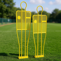 Maniquí de Fútbol Barret de 160 cm, Ligero y Flexible, de Plástico Amarillo, para Entrenamiento