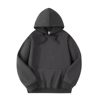 Sweat à capuche en molleton de coton épais 300 GSM avec logo personnalisé, coupe oversize pour jeunes, streetwear unisexe, 17 couleurs, vente en gros