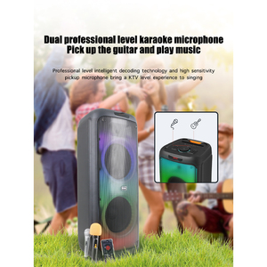 Microphones sans fil, radio portable, enceinte boombox, enceinte d'urgence pour l'extérieur, produits à énergie solaire, caisson de basses 12 pouces - Product Image 5