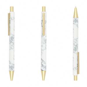 Bolígrafos de Metal con Patrón de Mármol y Logotipo Personalizado al por Mayor, con Detalles en Oro Rosa/Oro/Plata, Regalos Promocionales para Oficina - Product Image 4