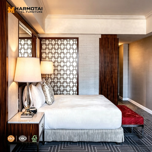 Juego de Muebles de Hotel Comerciales Neoclásicos de San Francisco, Estructura de Cama de Madera Enchapada, Mesa de Noche, Sillón, para Dormitorio o Apartamento - Product Image 3
