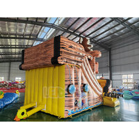 Château gonflable sur le thème du bateau pirate pour enfants, structure de jeux gonflable extérieure commerciale avec toboggan, équipement de divertissement pour événements et fêtes