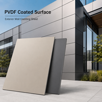 Panneaux composites en aluminium modernes résistants aux intempéries de 4 mm, revêtement PVDF, écologiques, ignifuges classe A, revêtement mural extérieur