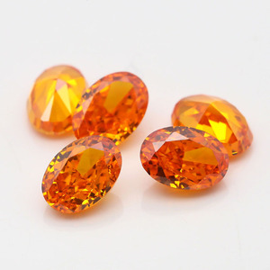Circonita Cúbica Sintética CZ de Forma Ovalada, Color Partschinite, Corte Hielo Triturado, para Diseño de Joyería Personalizada - Product Image 4