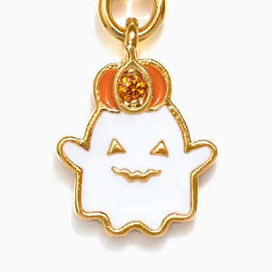 สร้อยคอเงินแท้ 925 ชุบทอง ประดับจี้รูปฟักทองฮาโลวีนเคลือบสี พร้อมเพชร CZ ดีไซน์สวยงามสำหรับผู้หญิง - Product Image 4