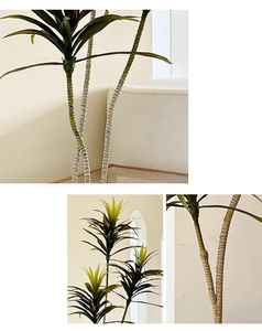 Nuevo diseño Planta verde artificial <span class=keywords><strong>Agave</strong></span> Tierra en maceta Gran decoración interior del hogar Planta Bonsai Decoración-149 - Product Image 4