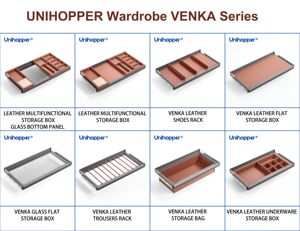 Unihopper Venka loạt phụ kiện tủ quần áo mềm đóng cửa tủ quần áo tổ chức kéo ra da ngăn kéo hộp - Product Image 6