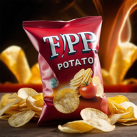 Sacs d'emballage pour chips de pommes de terre, personnalisés, imprimés, pour aliments soufflés, bon marché, 40g 100g, sachets scellés à l'arrière pour snacks