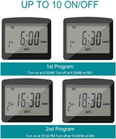 Minuteur programmable hebdomadaire numérique LCD 16A 230V avec prise, compatible EU/UK/US/AU, prise de minuterie électronique