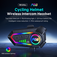 Y10 Max étanche moto casque écouteur longue durée de vie de la batterie sans fil lumière LED affichage voix Assistant sport casque