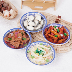 Simulated Food Bowl Dish 1:1 Chinese Food Model: Braised Beef And <strong>Pickled</strong> Pepper Chicken Feet, Simulated Food Decoration - Product Image 1