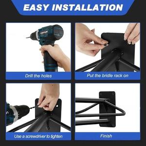 Support mural exclusif transfrontalier pour sellerie, double niveau épaissi, pour équipement équestre, en promotion - Product Image 3