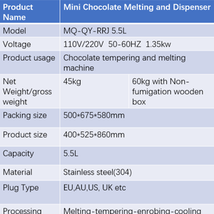 Equipo Multifuncional para Derretir y Templar <span class=keywords><strong>Chocolate</strong></span>, Dispensador de <span class=keywords><strong>Chocolate</strong></span> con Control de Temperatura de Acero Inoxidable - Product Image 6