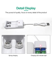 Chargeur de batterie universel intelligent à 2 emplacements indépendants avec LED, pour piles AA 3A rechargeables, alimenté par USB KD1890-C1220
