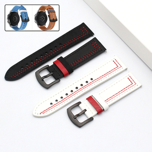 Bracelets de montre de luxe à dégagement rapide pour montres Huawei Samsung, bracelet pour homme 18 mm 20 mm 22 mm 24 mm, bracelet de montre en cuir véritable - Product Image 2
