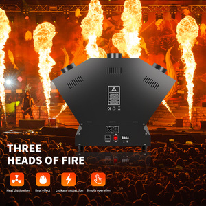 Máy phun lửa sân khấu ba đầu 200W, hiệu ứng trình diễn ban nhạc <span class=keywords><strong>DJ</strong></span> điện tử, nhiều màu sắc, điều khiển DMX512 - Product Image 3