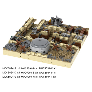 MOC5094 Bloques de Construcción de Posiciones de Artillería Antiaérea de la Segunda Guerra Mundial, Cráteres de Explosiones, Búnker, Metralla, Bazuca, Arsenal, Juguetes de Construcción para Niños - Product Image 6