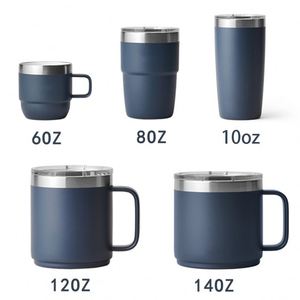 <b>Double</b> WaGeneric 304 Stainless Steel <b>Double</b> <b>Wall</b> Vacuum Mug with Handle Camping Coffee Cup for Home & Office Use - Product Image 2