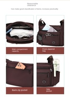 Sac à bandoulière pour femme, tendance, style coréen, couleur unie, simple, de haute qualité, en nylon haute densité