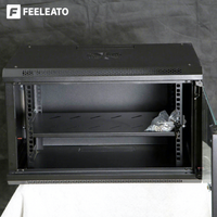 Armoire réseau murale 9U noire verrouillable avec porte avant, idéale pour les équipements réseau de petits bureaux - Vente en gros usine