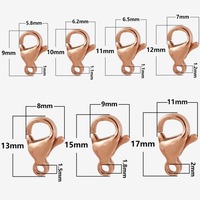 Fermoirs mousquetons en acier inoxydable 304 de l'usine Senmei pour bijoux DIY, disponibles en plusieurs couleurs et tailles