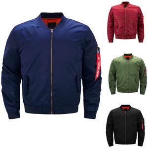 سترات رجالية مخصصة مقاومة للماء للرجال مقاس كبير في الهواء الطلق بسحاب للرجال الطيارين - Product Image 1