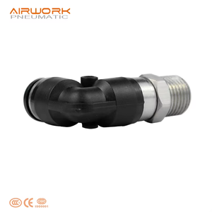 Raccordo a gomito maschio pneumatico in plastica serie NRL, a innesto rapido, per tubi da 4 a 12 mm, filettatura M5 M6, per linea aria, commercio all'ingrosso e rivenditori - Product Image 2