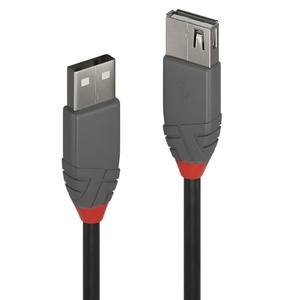 Cable USB 2.0 de 0,2 m, USB A, en color negro y gris; ideal para transferencias de datos y carga de dispositivos. - Product Image 3