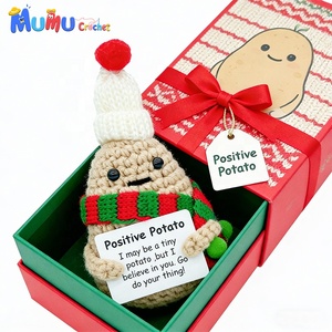 Patates positives au crochet personnalisées <span class=keywords><strong>en</strong></span> gros - Cadeau d'entreprise de soutien émotionnel avec carte à logo personnalisé - Product Image 6
