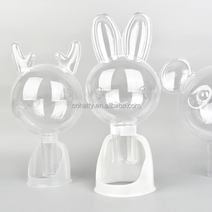 Chất Lượng Cao Trong Suốt Nhựa <span class=keywords><strong>Handmade</strong></span> Bobo Bóng Ôm Hoa Xô Thanh Lịch Gói Hộp Hoa Hiển thị Hatty - Product Image 6