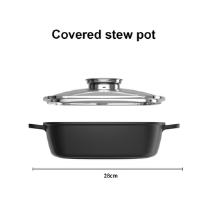 Sartén Rectangular Century de Aleación de Aluminio, Antiadherente, Compatible con Cocina de Inducción, Apta para Lavavajillas, con Tapa de Vidrio - Product Image 4