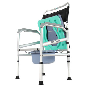 เก้าอี้นั่งถ่ายแบบพับได้ LalaSalute สำหรับผู้สูงอายุ ใช้ในโรงพยาบาล - Product Image 1