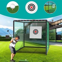 Filet de golf 3x3x3m pour entraînement extérieur, filet de protection pour coup de golf, filet de swing, filet de pratique en nylon et fibre de polyester