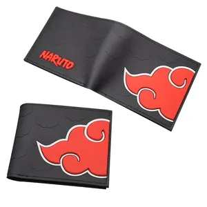 33 stilleri Anime Hokage silikon cüzdan kırmızı bulut Akatsuki kadın erkek kart tutucu Premium kart kısa cüzdan PU çantalar