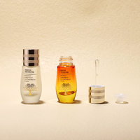 Flacon compte-gouttes de luxe en verre incurvé 30 ml, bâton de massage en verre dépoli mat, flacon vide pour emballage cosmétique d'huiles essentielles
