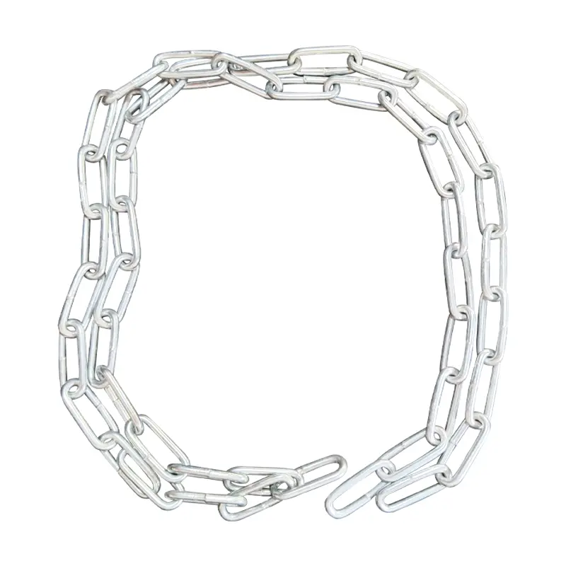 Zinc Plated Q235 Steel Welded Long Link Chain DIN763