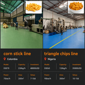 Línea de Producción Automática de Tortillas de Maíz, Máquina para Hacer <span class=keywords><strong>Doritos</strong></span> y Chips Triangulares, Extrusora de Doble Tornillo - Product Image 3