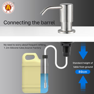 Dispenser di Sapone Liquido per Lavello da Cucina Integrato nel Piano di Lavoro o Dispenser di Lozione con Pompa in Acciaio Inox per Lavello - Product Image 5