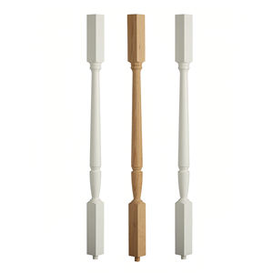 Balaustres de Madera de Álamo Modernos de Alta Calidad, Piezas para Escaleras, Columnas, Pilares, Acabado Personalizable, Ecológico - Product Image 1