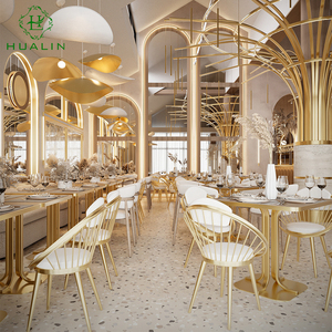 Bộ bàn ghế nhà hàng phong cách hiện đại HUALIN, bàn ăn bằng đá sintered chất lượng cao, phù hợp cho khách sạn, quán cà phê, nhà hàng theo chủ đề. - Product Image 1