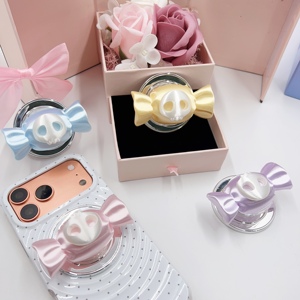 Soporte de Teléfono con Forma de Caramelo 3D, Textura de Seda, Soporte de Teléfono con Diseño de Dibujos Animados, Soporte de Teléfono Móvil con Lazo Rosa Dulce para Niñas - Product Image 6