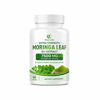 Kapsul Ekstrak Daun Moringa OEM 10:1 750mg Antioksidan Kesehatan Imunitas Label Pribadi Suplemen Vegan 60 Kapsul Vegetarian
