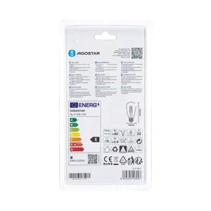 Ampoule LED à filament ST64 E27 8W transparente - Économie d'énergie, lumière blanche, idéale pour la décoration et les ambiances chaleureuses. - Product Image 3